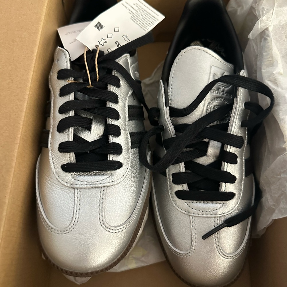Adidas Samba OG Women's Sneakers - Silver Black -  New With Tags